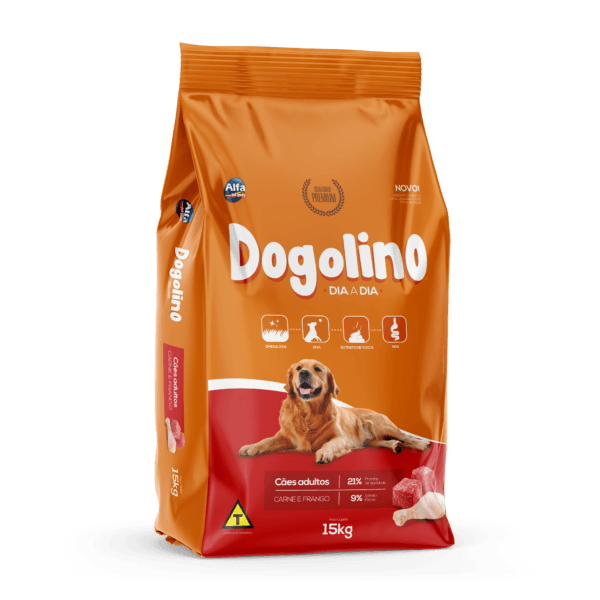Ração Dogolino Premium Dia a Dia - Carne e Frango 15kg (21% PROT.) - Image 2