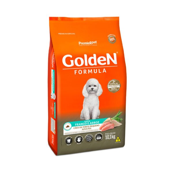 Ração Golden Fórmula Mini Bits para Cães Adultos de Porte Pequeno Sabor Frango e Arroz - 10,1 kg - Imagem 2