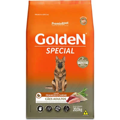 Ração Seca PremieR Pet Golden Special Cães Adultos Frango e Carne