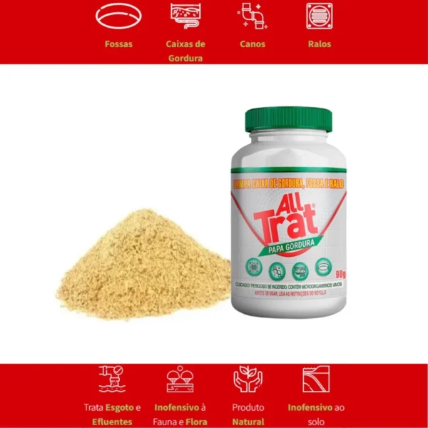 Limpa Fossa All Trat Papa Gordura e Bactérias 90g - Imagem 5