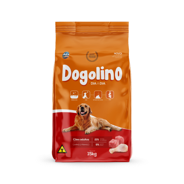 Ração Dogolino Dia a Dia Carne e Frango Premium 15 kg