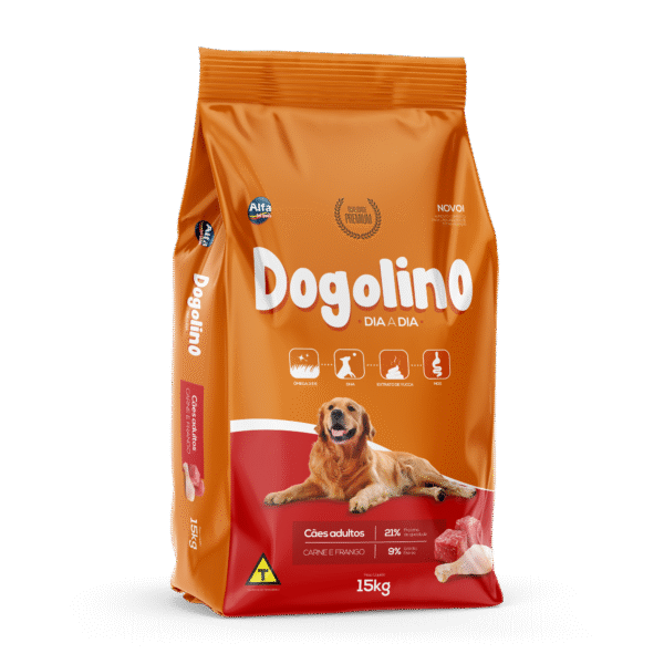 Ração Dogolino Dia a Dia Carne e Frango Premium 15 kg - Imagem 2
