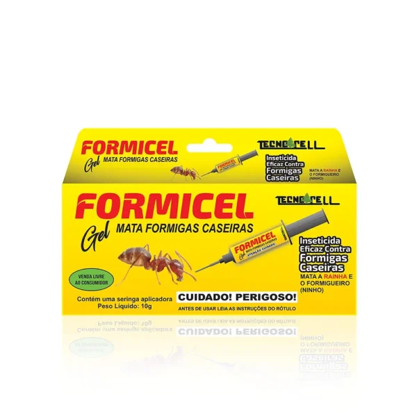Formicel Contra Formigas Caseiras/Doceiras Com Seringa Aplicadora 10 g