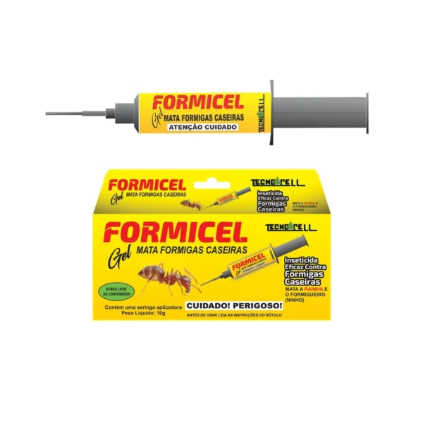 Formicel Contra Formigas Caseiras/Doceiras Com Seringa Aplicadora 10 g - Imagem 2