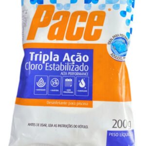 Cloro Pastilha Pace 200g Tripla Ação Para Piscinas