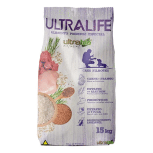 Ração Ultra Life Cão Filhote Carne e Frango, Premium Especial 15 Kg