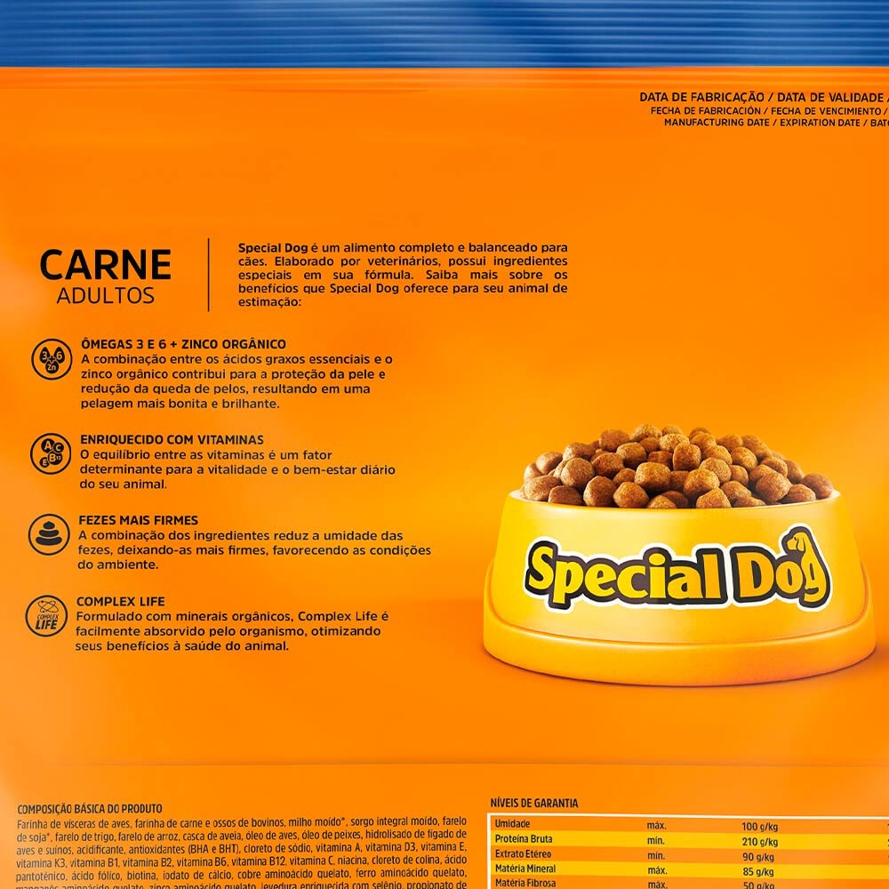 Ração Special Dog Premium Carne para Cães Adultos 20 Kg - Imagem 5